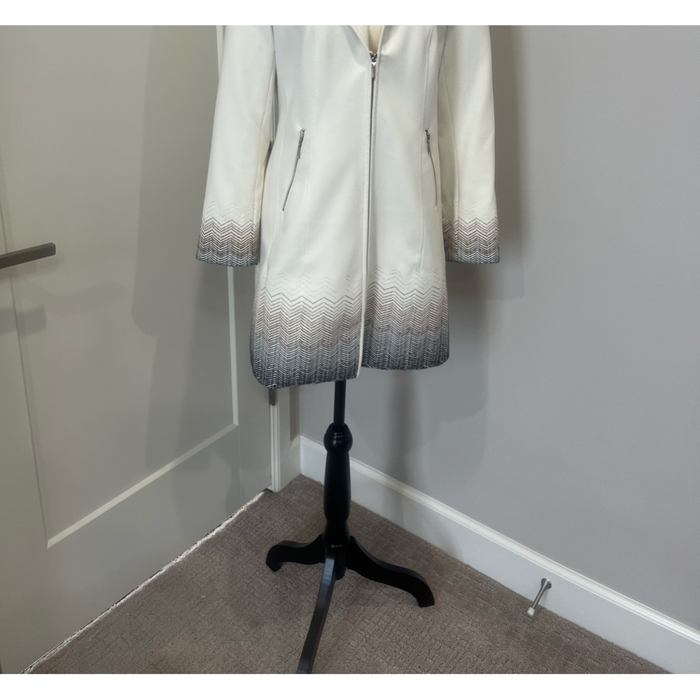WHBM Cream Ombré Mid-Length Jacket, Elegant and Show-Stopping!